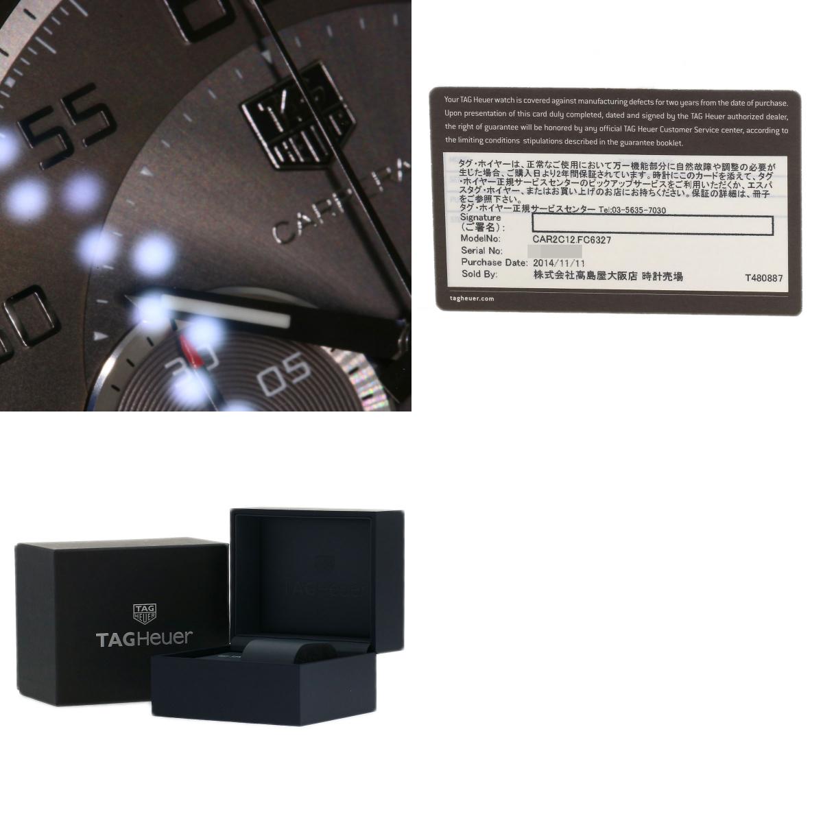 TAG HEUER Carrera Caliber 1887 Watches CAR2C12.FC6327 Stainless Steel/Rubber xLeather mens