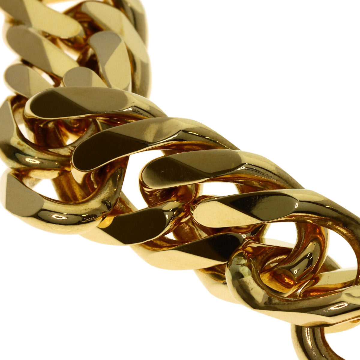 Curb chain Kihei W6 side Bracelet K18 Yellow Gold 184.2g mens