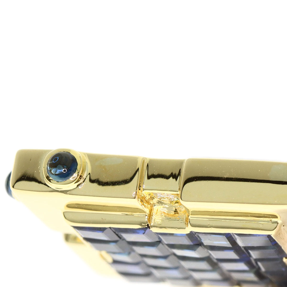 0.16ct Mystery Sapphire Diamond Necklace K18 Yellow Gold 19.6g Ladies
