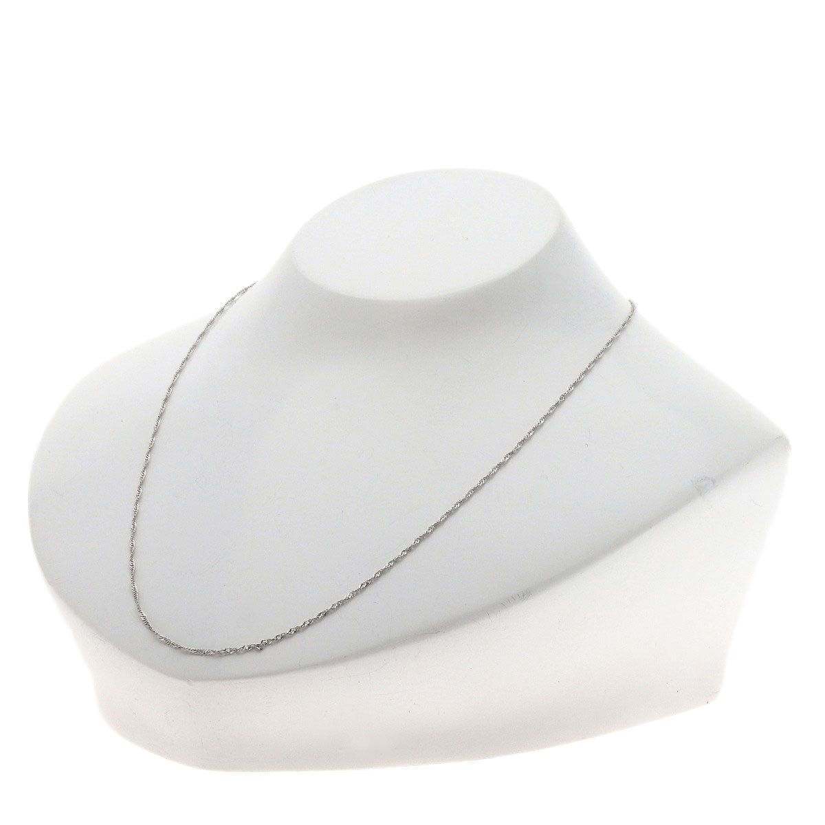 Screw Chain 17.3" Necklace Platinum PT850 1.8g Ladies