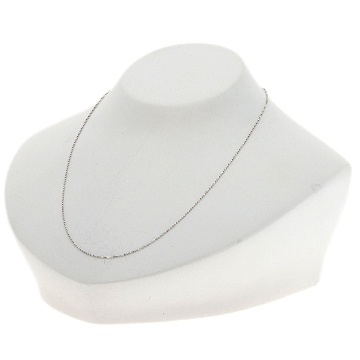 Chain 15.7" Necklace K18 White Gold 1.2g Ladies