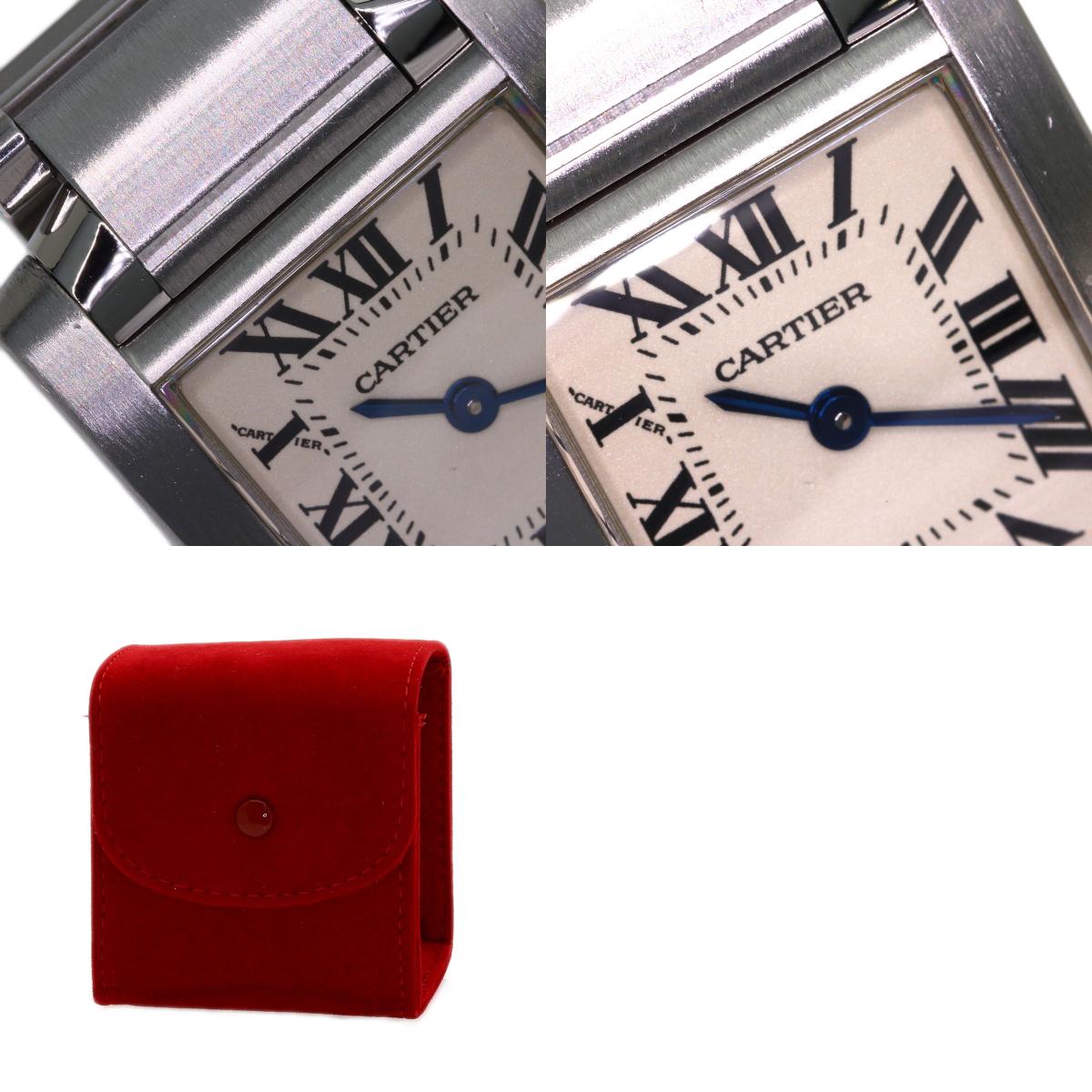 CARTIER Tank francaise SM Watches W51008Q3 Stainless Steel/Stainless Steel Ladies