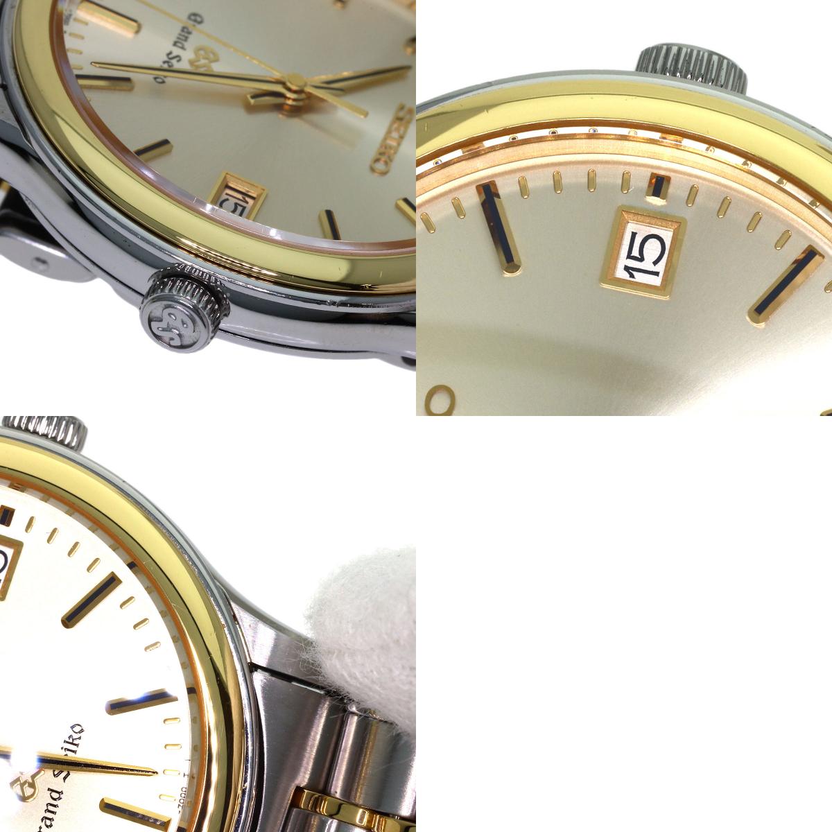 SEIKO Grand Seiko Round Face Watches SBGF014 8J56-7000 Stainless Steel/SSxK18YG mens