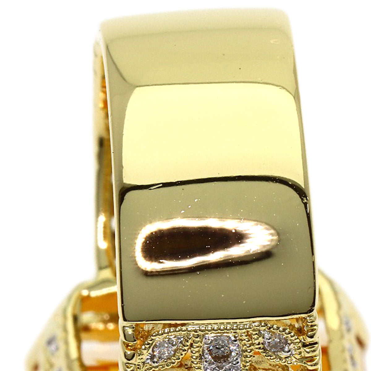 11.56ct Citrin Diamond Ring K18 Yellow Gold 13.7g Ladies