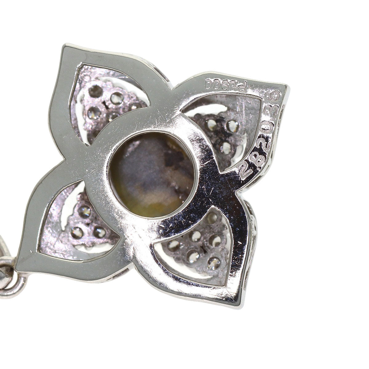 2.82ct Chrysoberyl Cat's Eue Diamond Pendant top Platinum PT900 6.9g Ladies