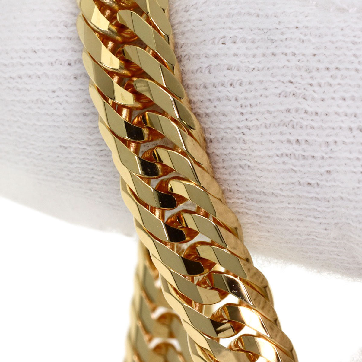 Curb Chain Kihei 12-sided Triple Necklace K18 Yellow Gold 50.4g mens