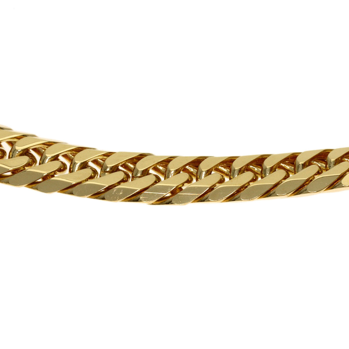 Curb chain Kihei W6 side Necklace K18 Yellow Gold 46.6g mens