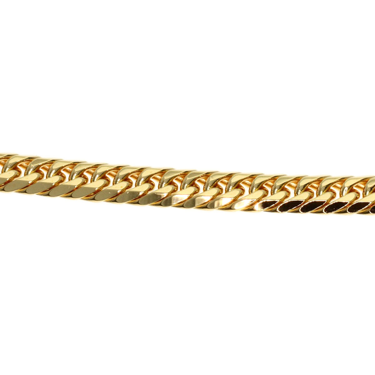 Curb chain Kihei W6 side Necklace K18 Yellow Gold 20.2g Ladies