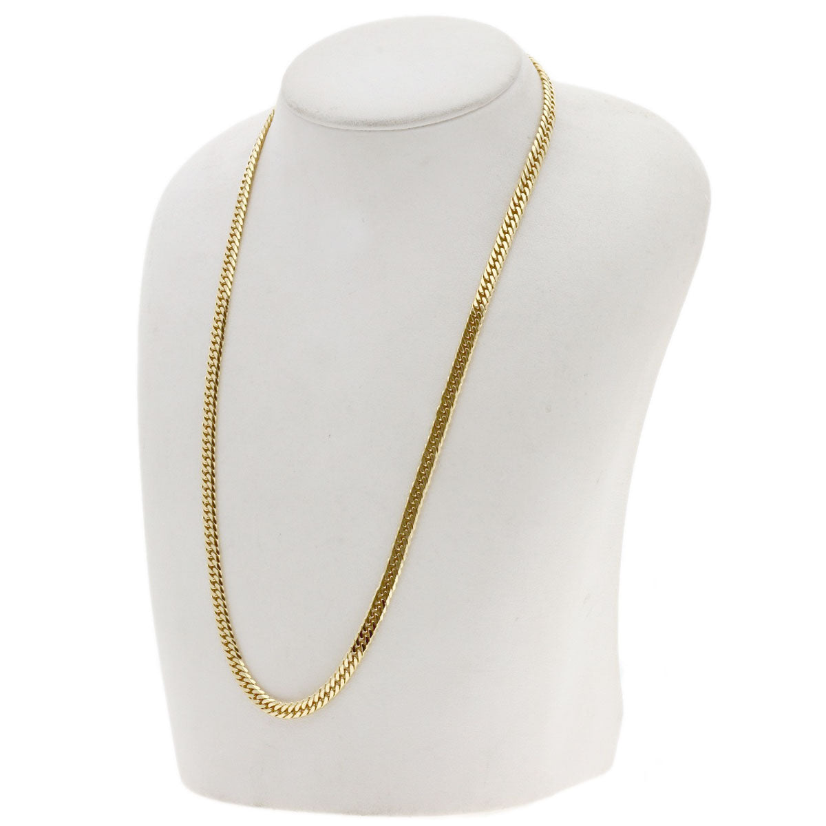 Curb chain Kihei W6 side Necklace K18 Yellow Gold 30.2g mens