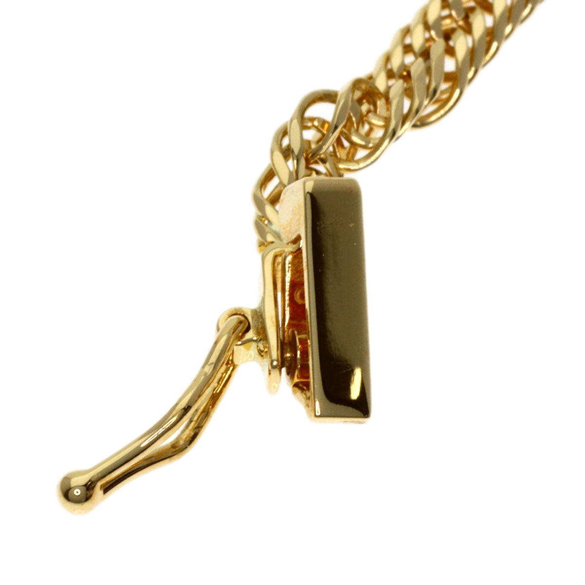 Curb Chain Kihei 12-sided Triple Necklace K18 Yellow Gold 11.2g Ladies