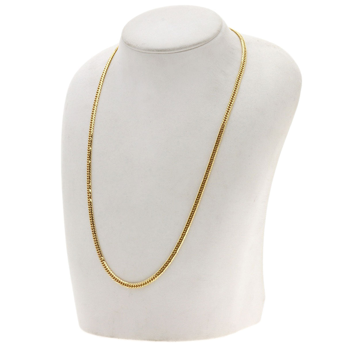 Curb chain Kihei W6 side Necklace K18 Yellow Gold 20g Ladies