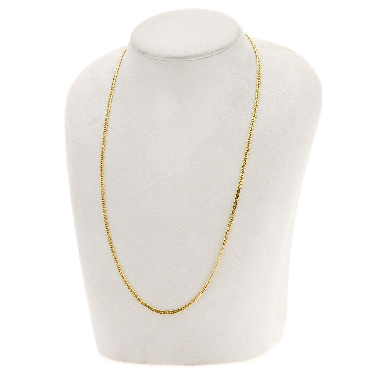Curb chain Kihei W6 side Necklace K18 Yellow Gold 10.2g Ladies