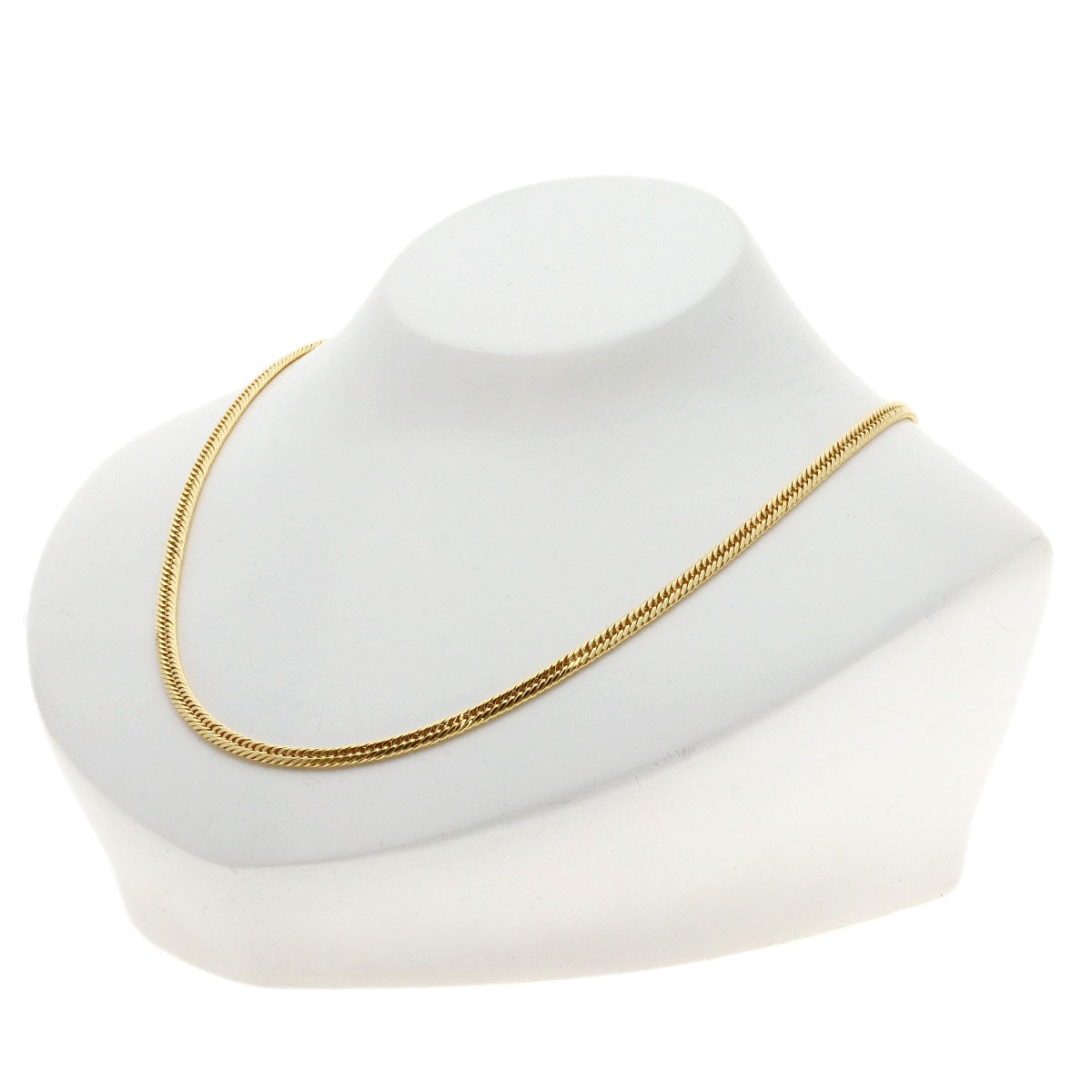 Curb Chain Kihei 8-sided Triple Necklace K18 Yellow Gold 18.2g Ladies
