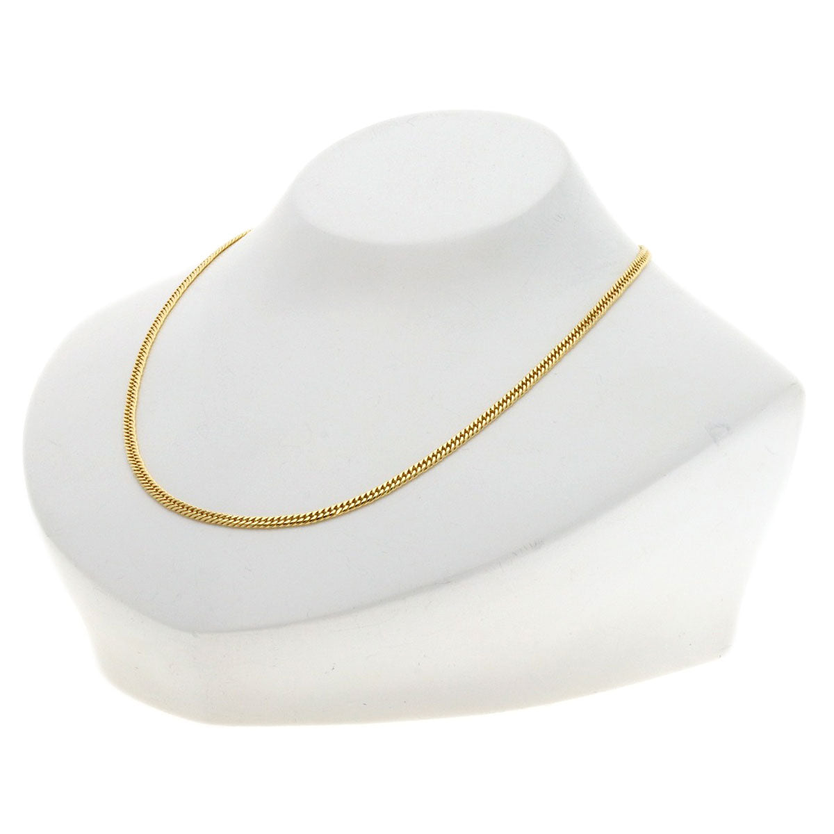 Curb chain Kihei W6 side Necklace K18 Yellow Gold 10g Ladies