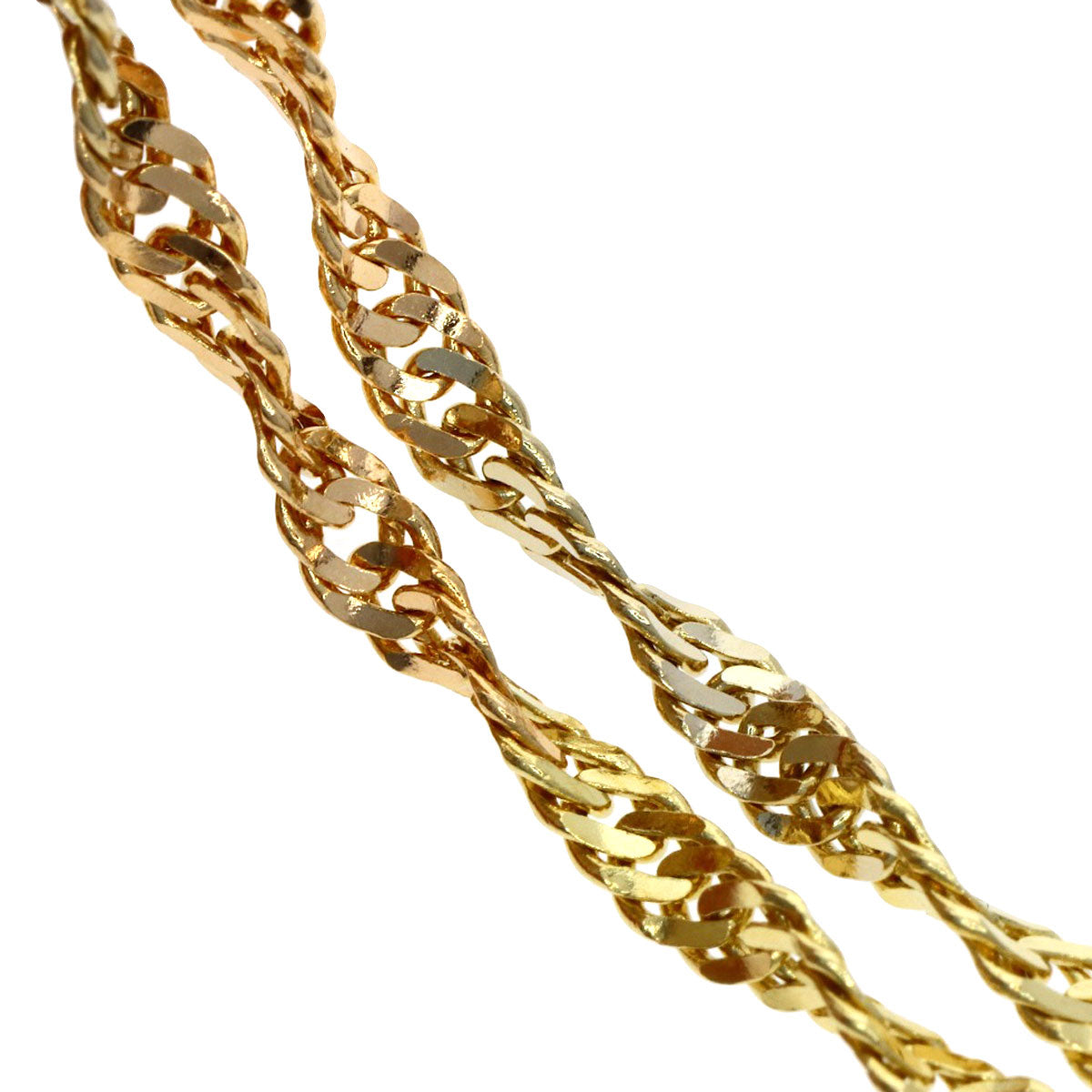 Screw Two-Tone Bracelet K18 Yellow Gold K18PGxK18WG 2g Ladies