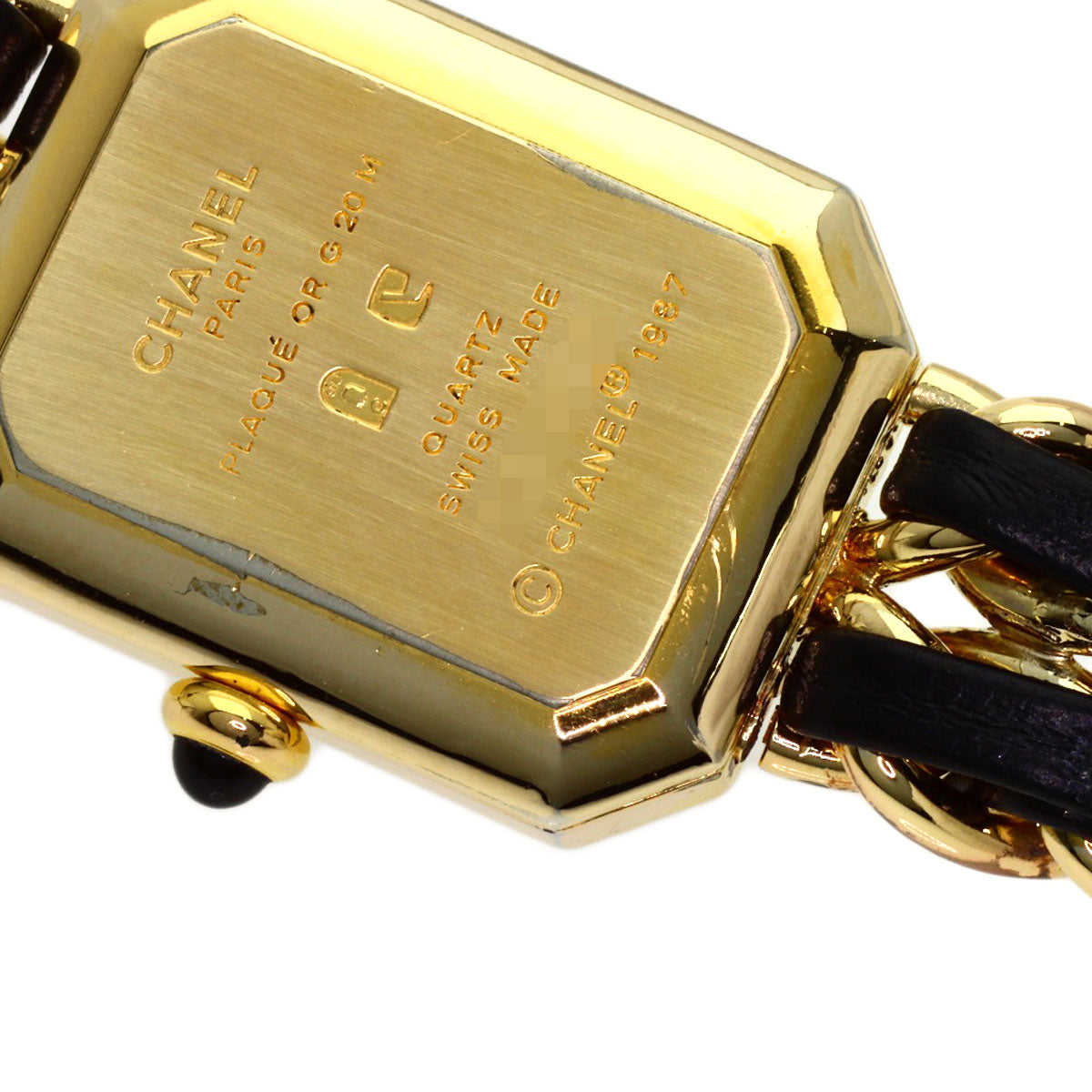 CHANEL Premiere L Watches Gold Plated/GPxLeather Ladies
