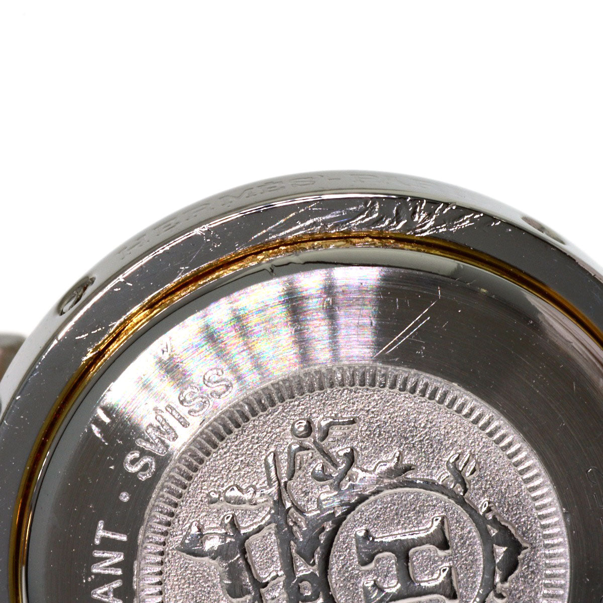 HERMES Clipper Watches Stainless Steel/SSxGP Ladies