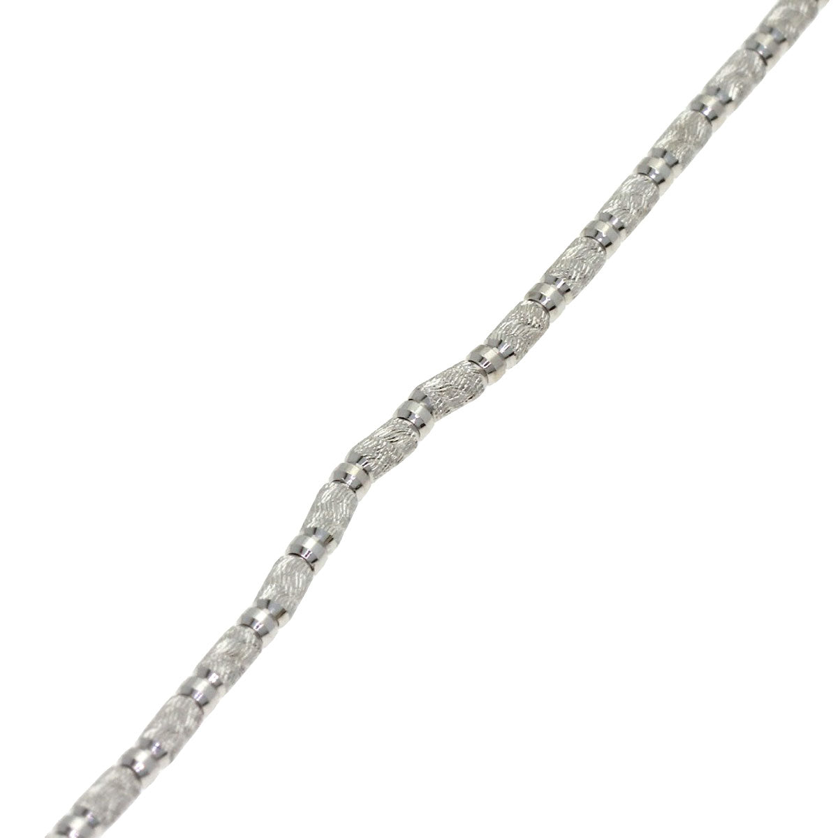 0.405ct Flower motif Garnet Diamond Necklace K18 White Gold 18K Yellow Gold 10g Ladies
