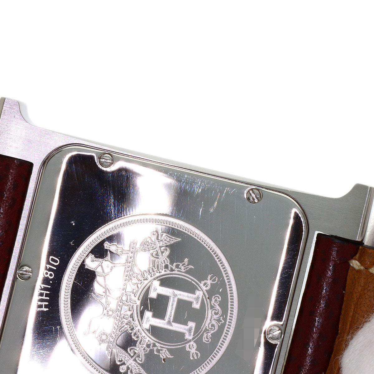 HERMES H watch Watches HH1.810 Stainless Steel/Leather mens