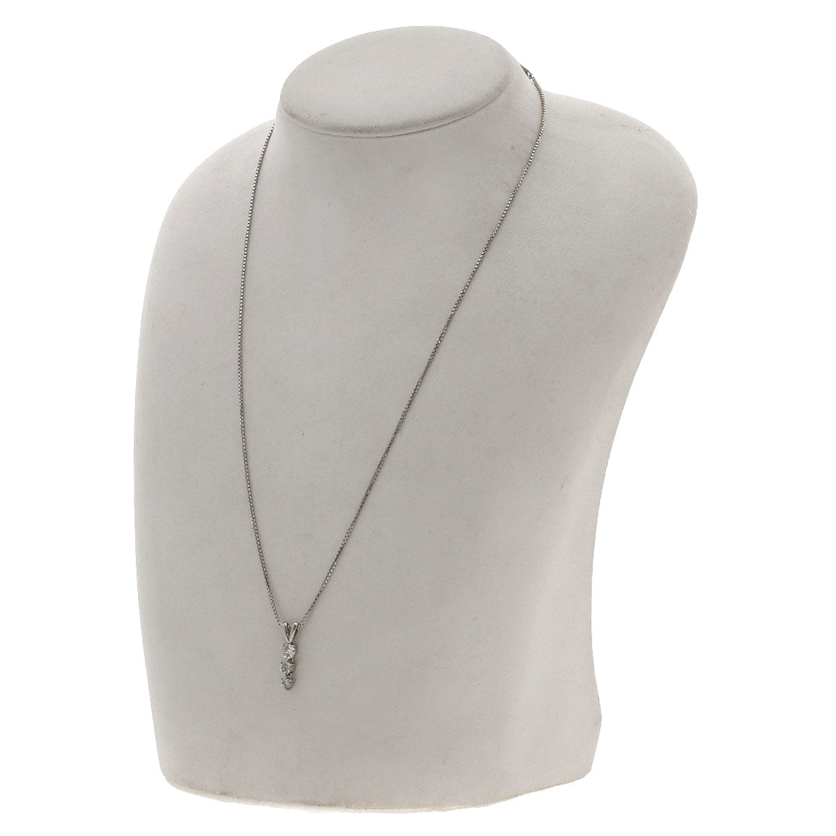 0.5ct Diamond Necklace Platinum PT850 PT 5.46g Ladies