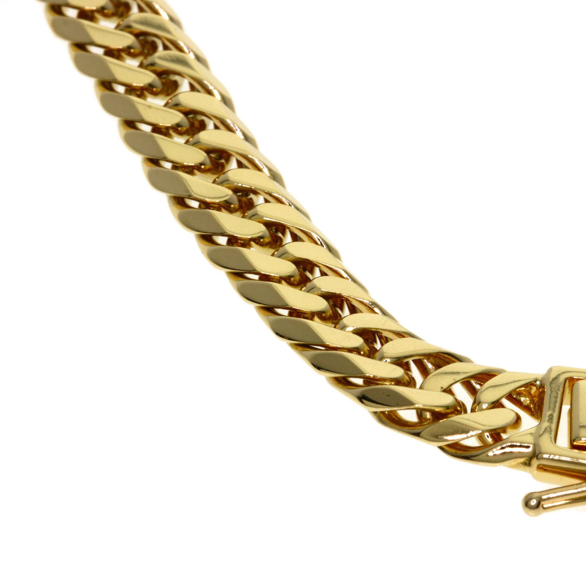 Curb chain Kihei W6 side Bracelet K18 Yellow Gold 20.4g mens