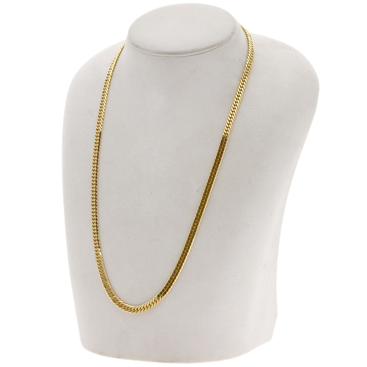 Curb chain Kihei W6 side Necklace K18 Yellow Gold 30g mens