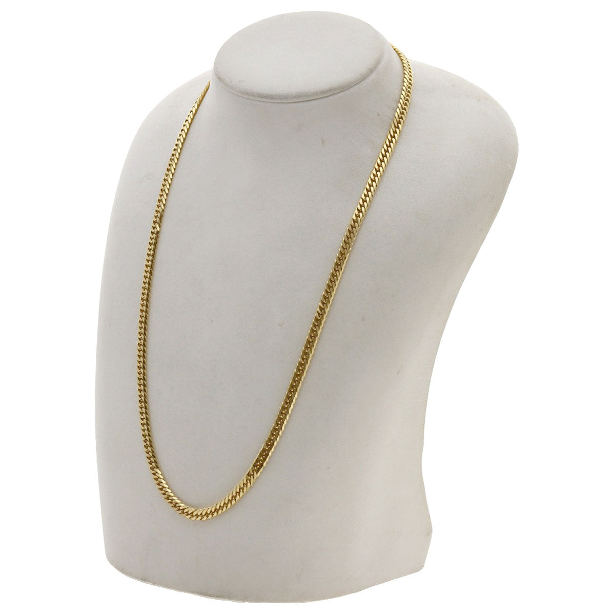 Curb chain Kihei W6 side Necklace K18 Yellow Gold 30.2g mens