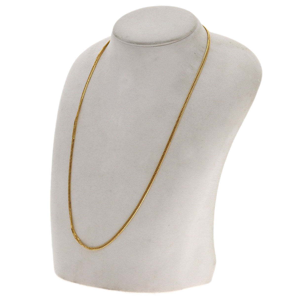 Curb chain Kihei W6 side Necklace K18 Yellow Gold 10.2g Ladies