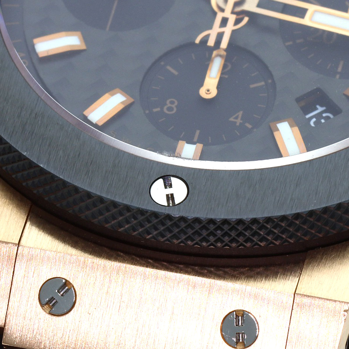 HUBLOT Big Bang 1.7" Watches 301.PM.1780.GR K18 Pink Gold/Rubber mens