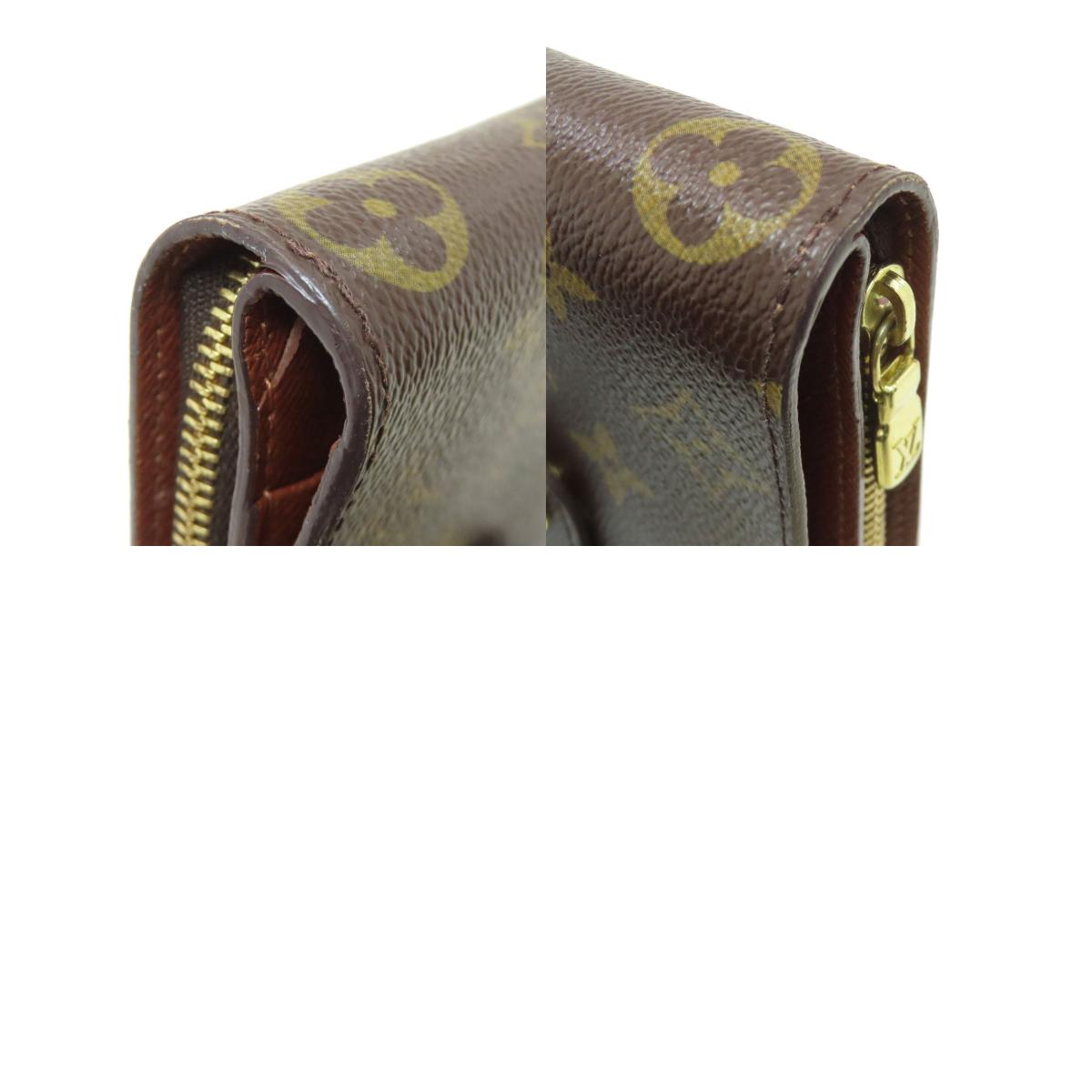 ルイヴィトン M61667 コンパクトジップ 二つ折り財布(小銭入れあり) モノグラムキャンバス レディース 【中古】【LOUIS VUITTON】