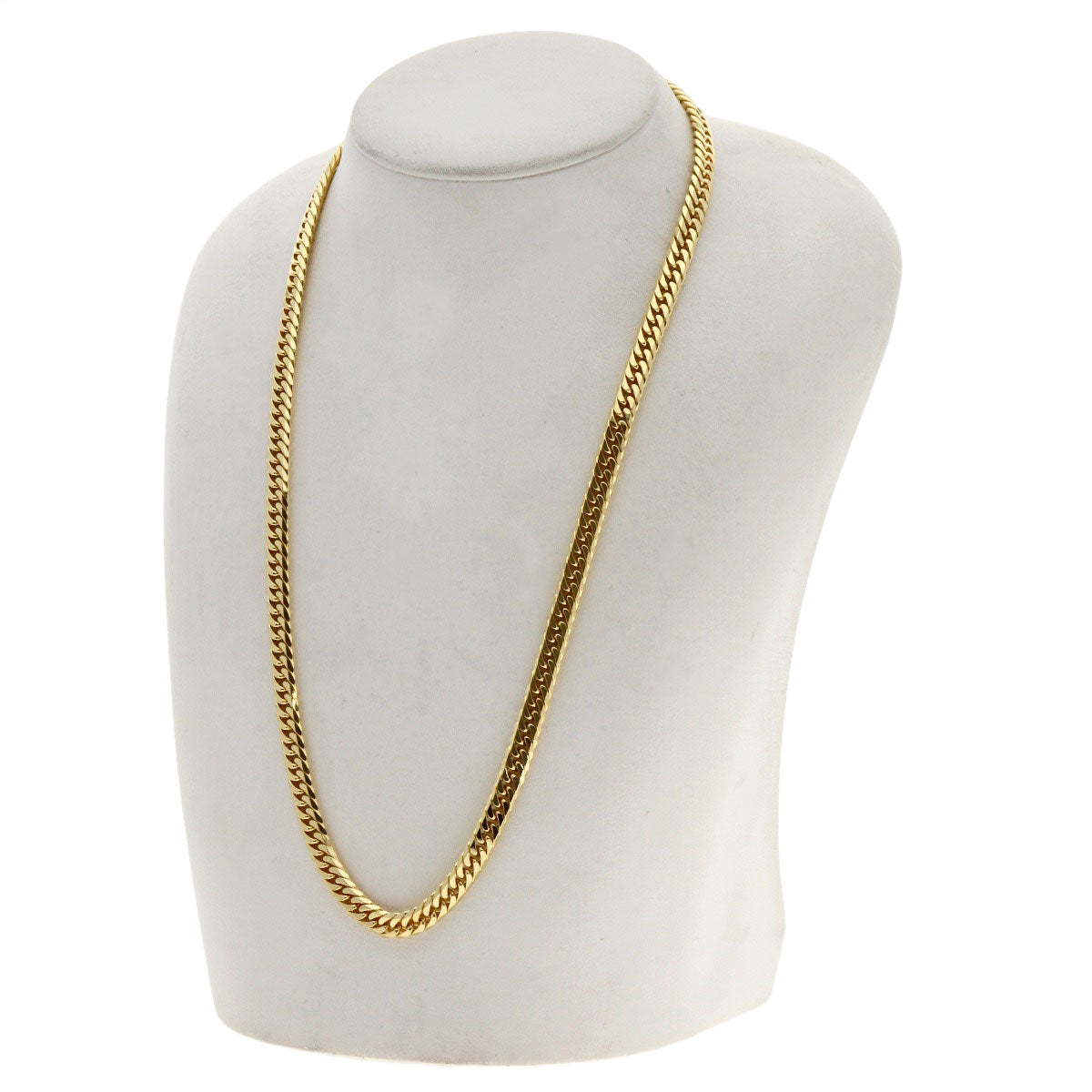 Curb chain Kihei W6 side Necklace K18 Yellow Gold 50.4g mens