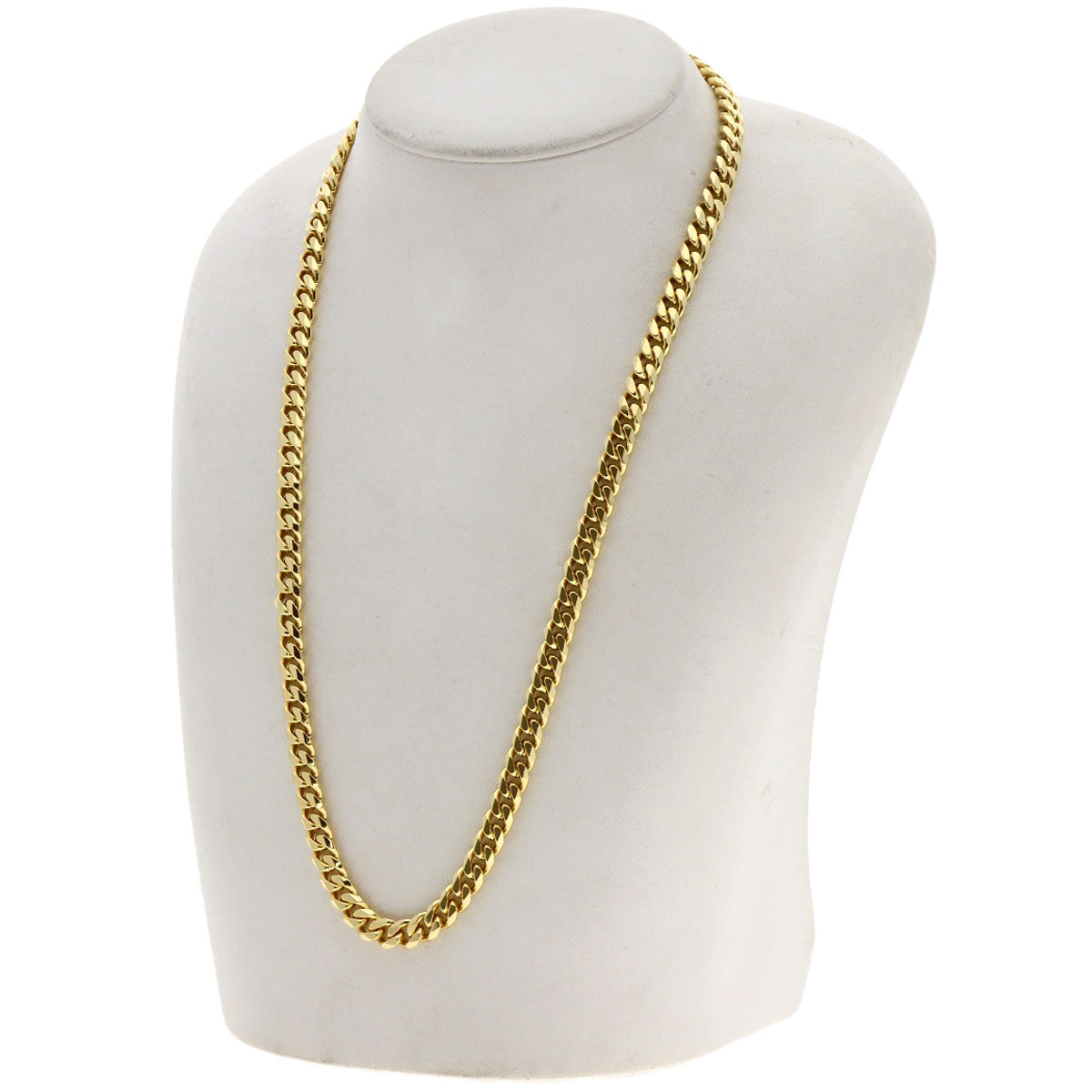Curb chain Kihei 8 sides Necklace K18 Yellow Gold 72.3g mens