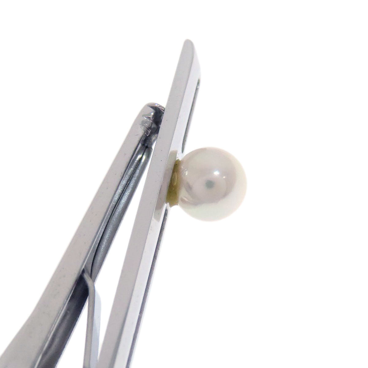 Akoya pearl Pearl Tie pin 2 piece set cuffs PL Metal 16.2g mens