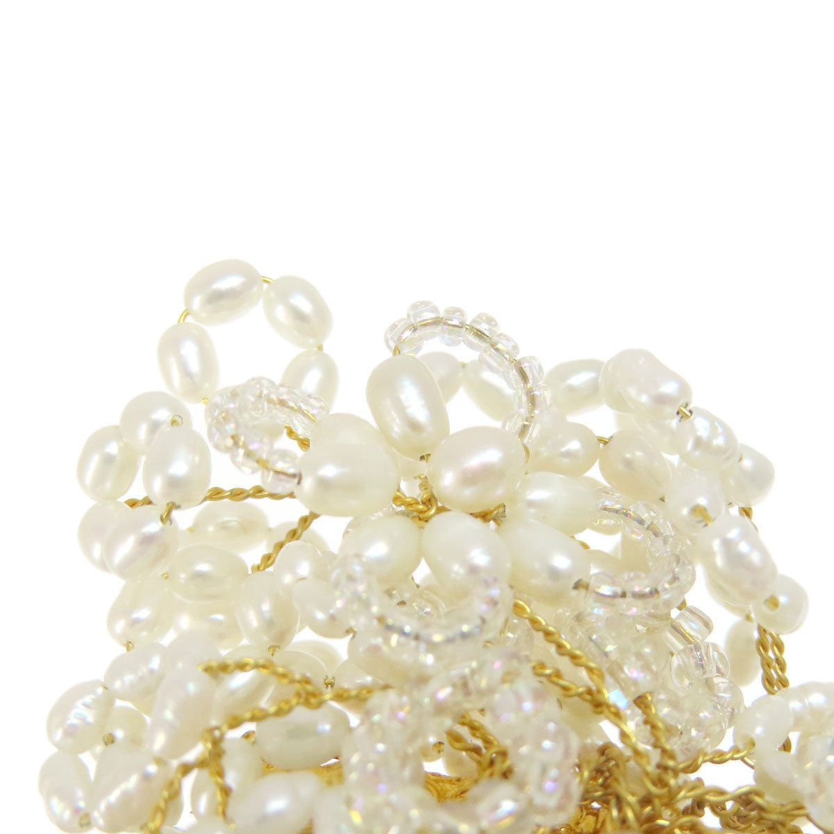 Freshwater Pearl Pearl 2 piece set Brooch PL Metal 39.5g Ladies