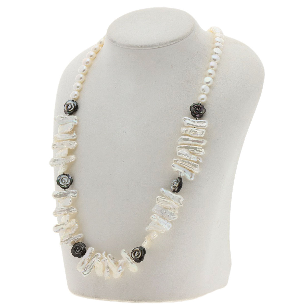 Freshwater Pearl Pearl Shell Necklace Metal 52g Ladies