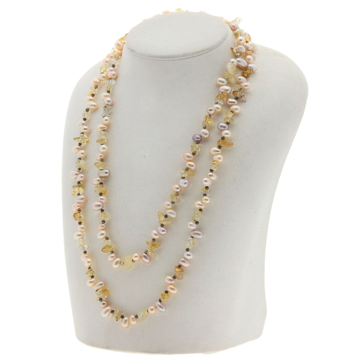 Freshwater Pearl Pearl Quartz Necklace 55.9g Ladies