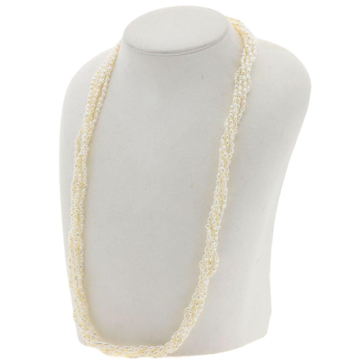 Freshwater Pearl Pearl 5 strands Necklace Silver 36g Ladies