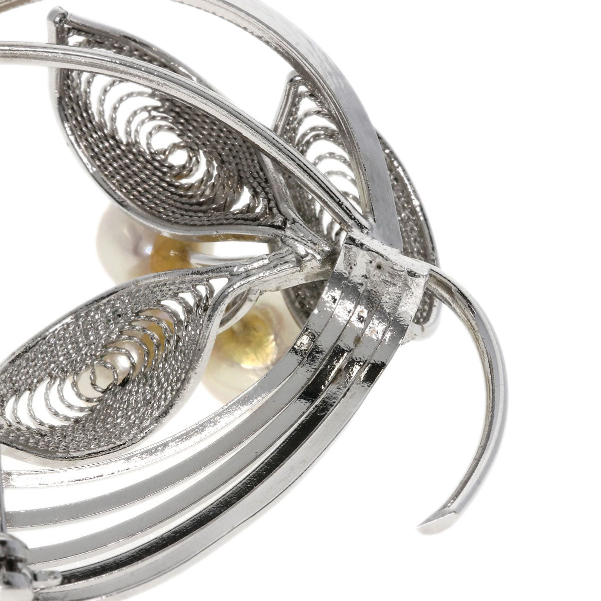 Akoya pearl Pearl Brooch Metal 8.7g Ladies