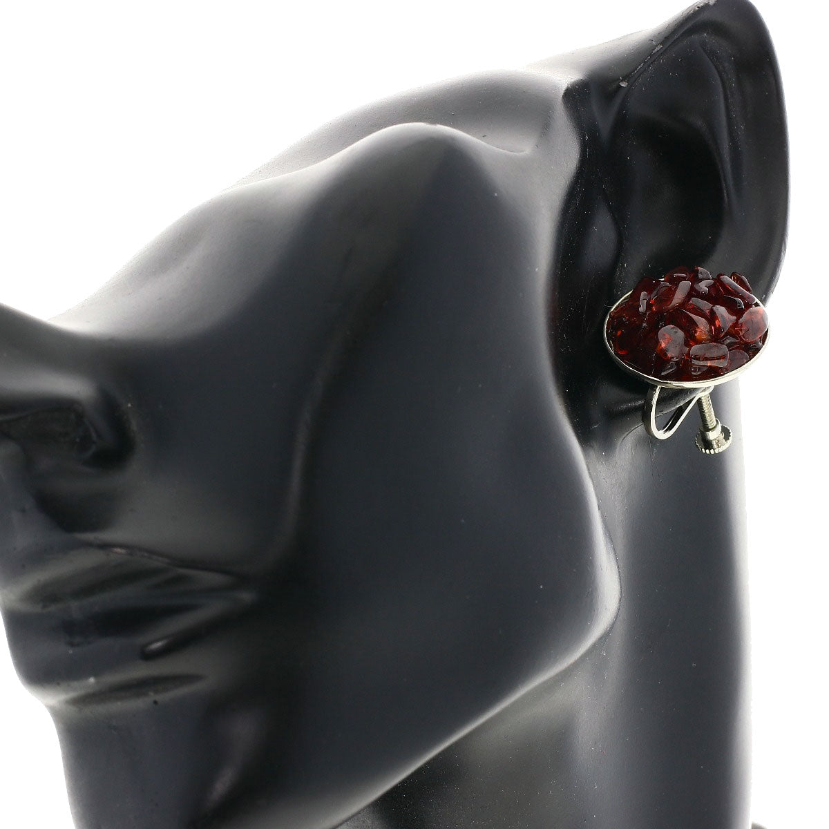 Nephrite Earring 2 pieces, Pendant top 1 piece Pendant top Metal 5.6g Ladies