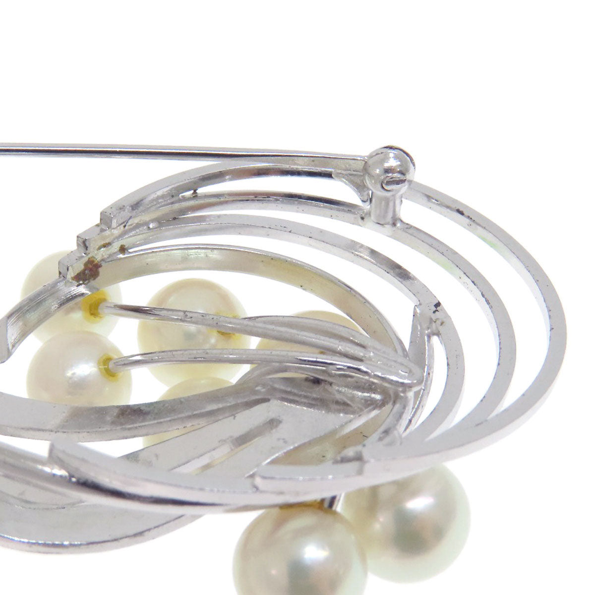 Akoya pearl Brooch Silver 11.2g Ladies