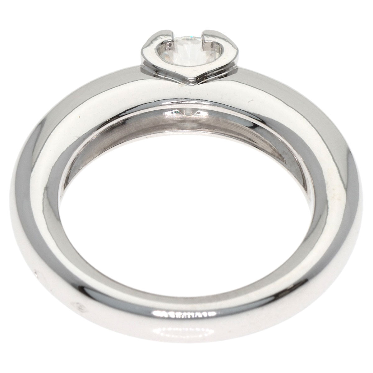 CARTIER C de Cartier Solitaire Diamond Ring K18 White Gold Ladies [Used]