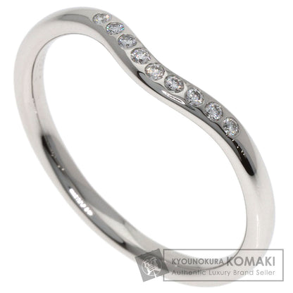 TIFFANY&Co. Curved band Diamond Ring Platinum PT950 Ladies [Used]