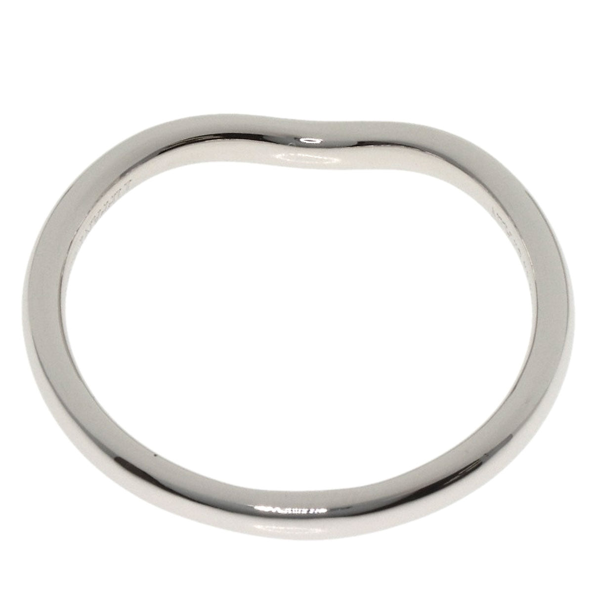 TIFFANY&Co. Curved band Diamond Ring Platinum PT950 Ladies [Used]