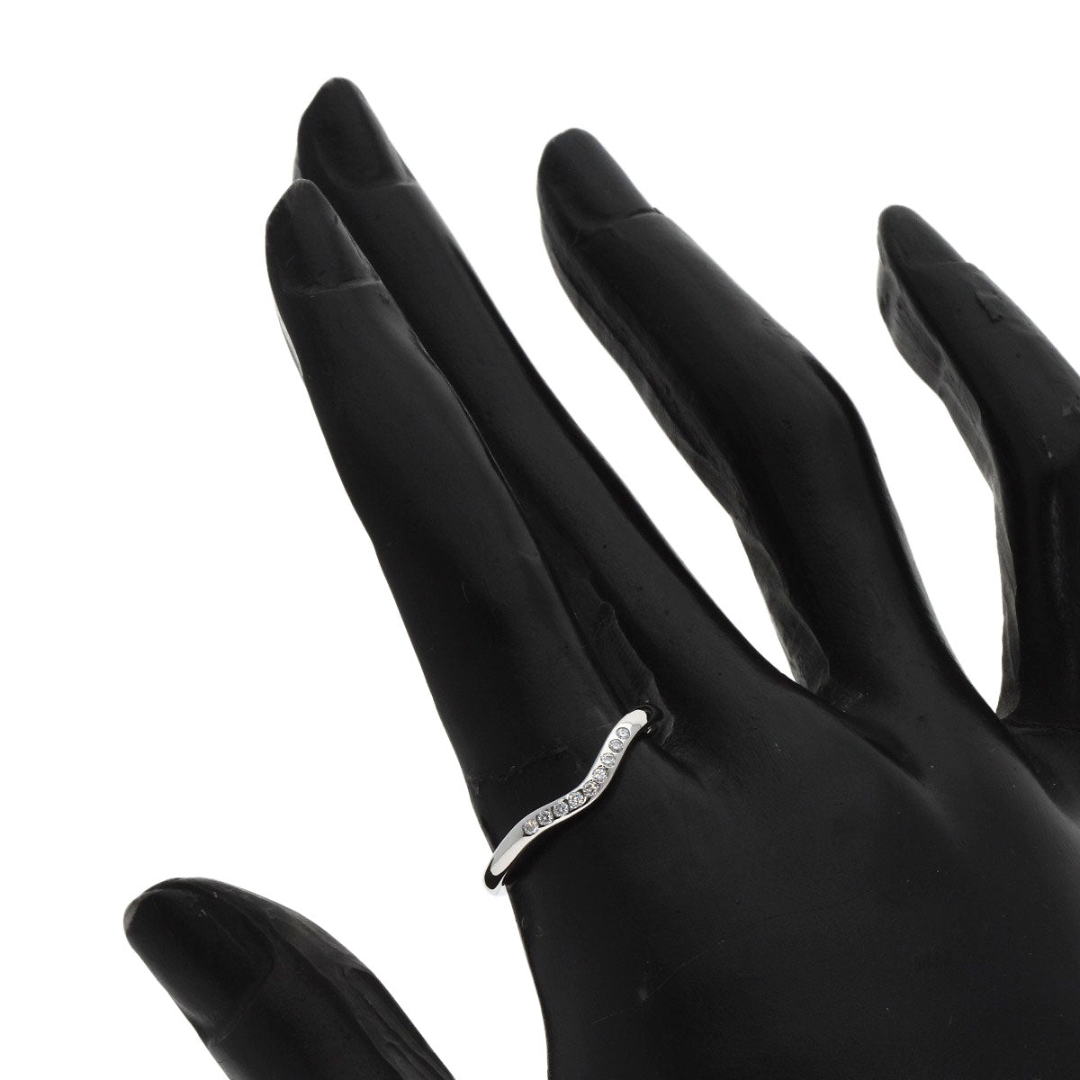 TIFFANY&Co. Curved band Diamond Ring Platinum PT950 Ladies [Used]