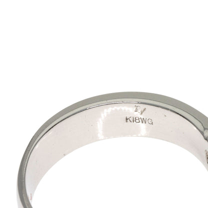 Ponte Vecchio Diamond heart Ring K18 White Gold Ladies [Used]