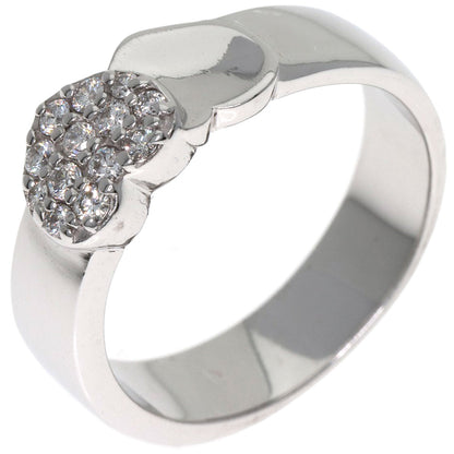 Ponte Vecchio Diamond heart Ring K18 White Gold Ladies [Used]