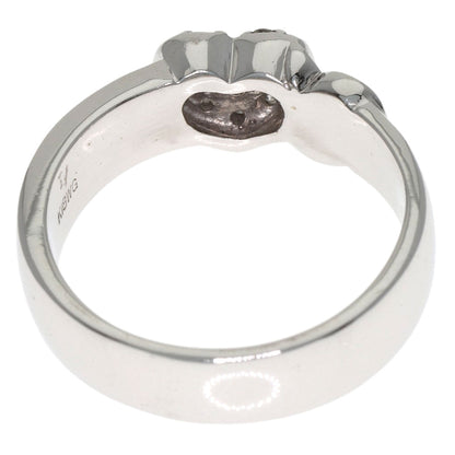 Ponte Vecchio Diamond heart Ring K18 White Gold Ladies [Used]