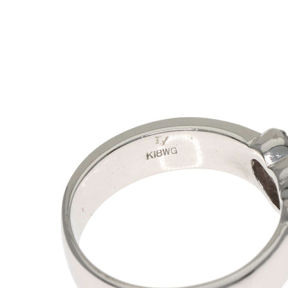 Ponte Vecchio Diamond heart Ring K18 White Gold Ladies [Used]