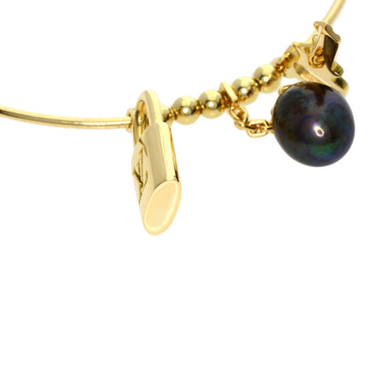 LOUIS VUITTON Creole Hoop Freshwater Pearl earring K18 Yellow Gold Ladies [Used]