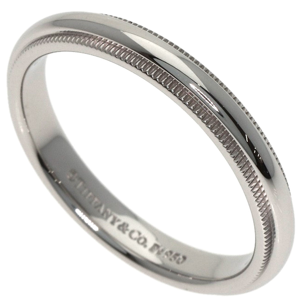 TIFFANY&Co. Milgrain Ring Platinum PT950 Ladies [Used]